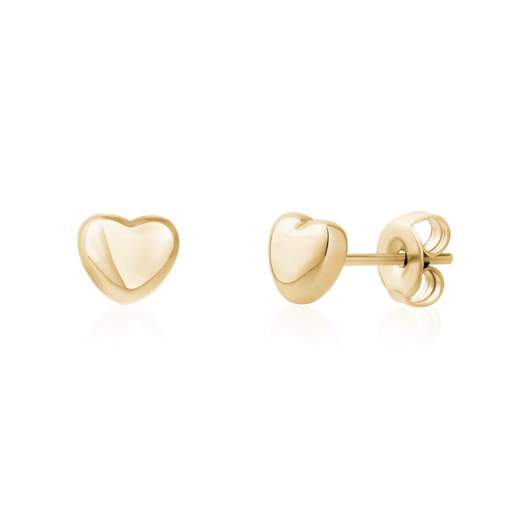 Mini Puffy Heart Studs - Earrings - The Steel Shop