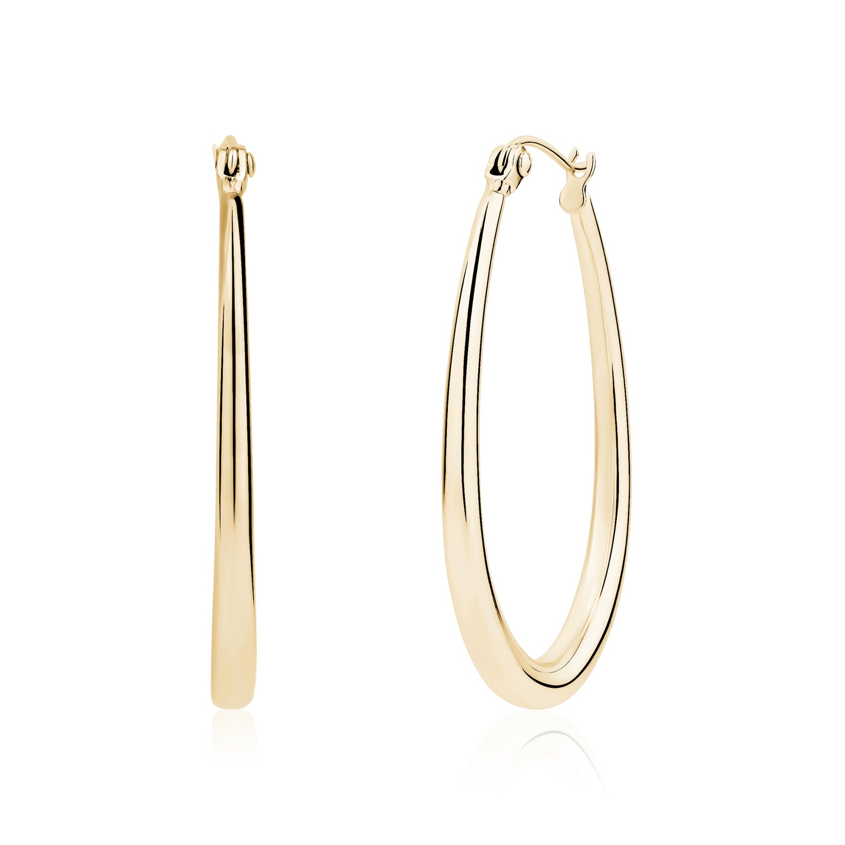 Contemporary Oval Hoops - Earrings - The Steel Shop