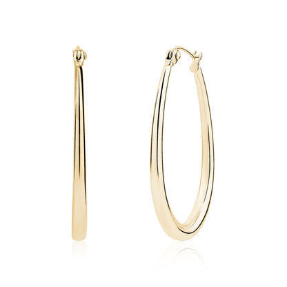 Contemporary Oval Hoops - Earrings - The Steel Shop