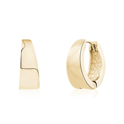 Polished Tapered Hoop Earrings - Earrings - The Steel Shop