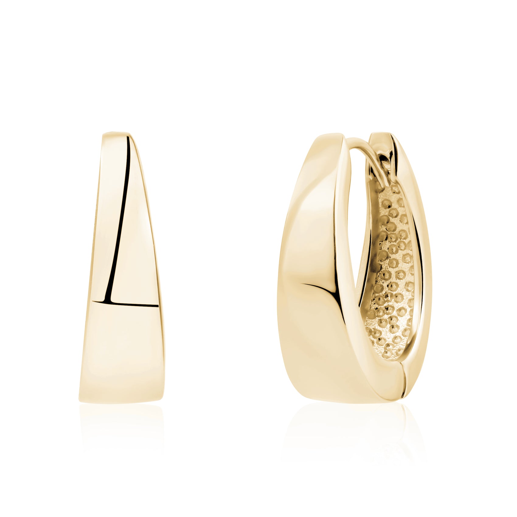 Tapered Shine Hoops - Earrings - The Steel Shop