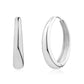 Sleek Droplet Oval Hoops - Earrings - The Steel Shop