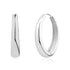 Sleek Droplet Oval Hoops - Earrings - The Steel Shop