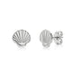 Minimal Seashell Stud Earrings