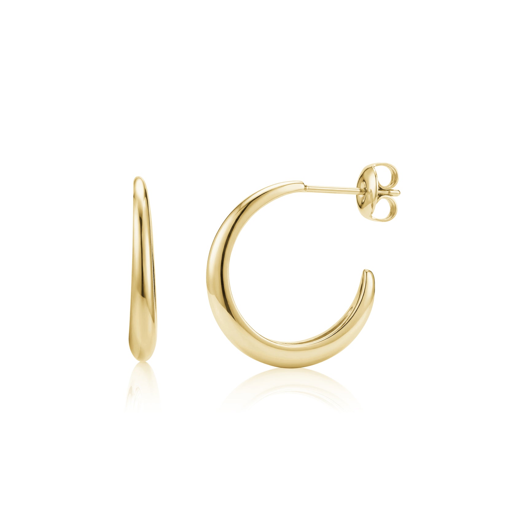 Modern Arc Hoop Earrings