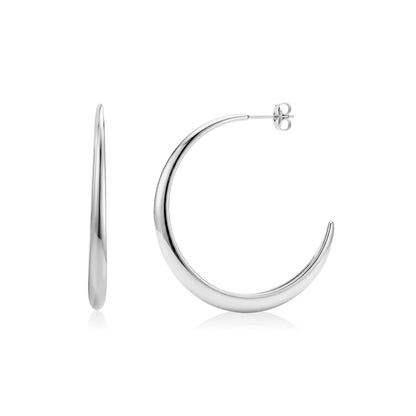 Modern Arc Hoop Earrings