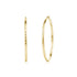 Gold stainless steel XL hammered hoop earrings with 63mm diameter and 3mm width