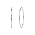 Silver stainless steel XL hammered hoop earrings with 63mm diameter and 3mm width