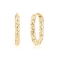 Rippled Texture Oval Hoops - Earrings - The Steel Shop