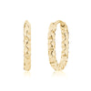 Rippled Texture Oval Hoops