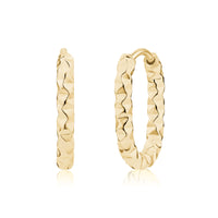 Rippled Texture Oval Hoops