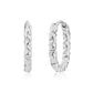 Rippled Texture Oval Hoops - Earrings - The Steel Shop
