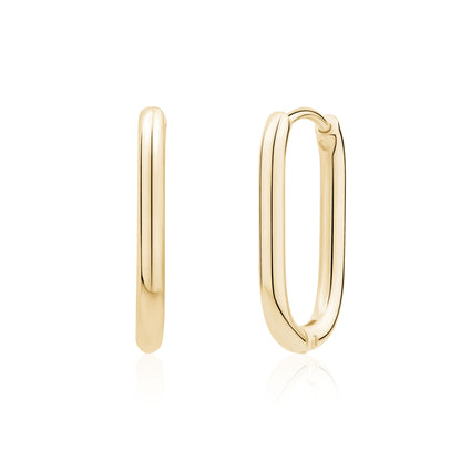 Minimal Oval Hoops - Earrings - The Steel Shop