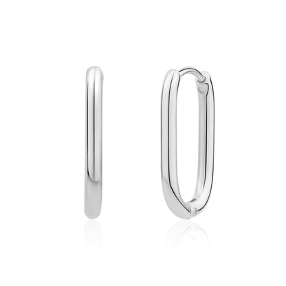 Minimal Oval Hoops - Earrings - The Steel Shop
