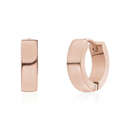 Rounded Huggie Earrings - Unisex Earrings - The Steel Shop