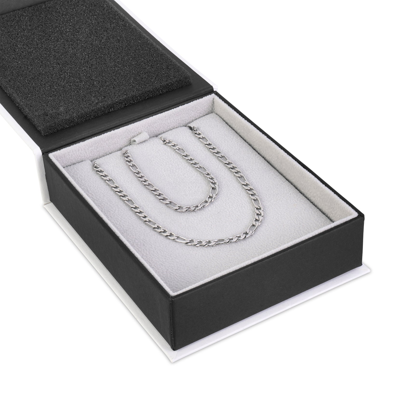 3.5mm Figaro Set | Silver - Sets - The Steel Shop