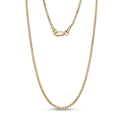 2.5mm Round Box Link Chain - Unisex Necklaces - The Steel Shop
