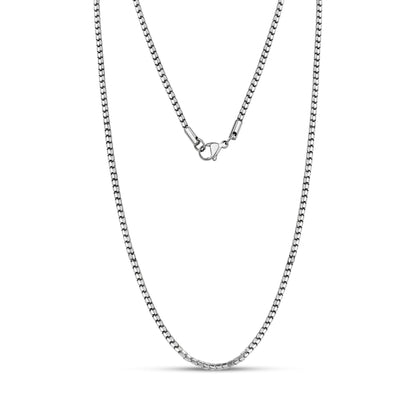 Diamond Cut Box Link Chain - Unisex Necklaces - The Steel Shop