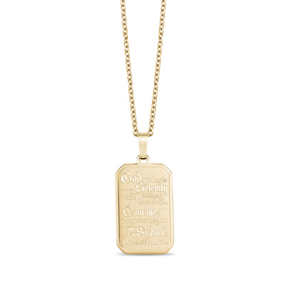 Serenity Prayer Dog Tag - Men Pendant - The Steel Shop