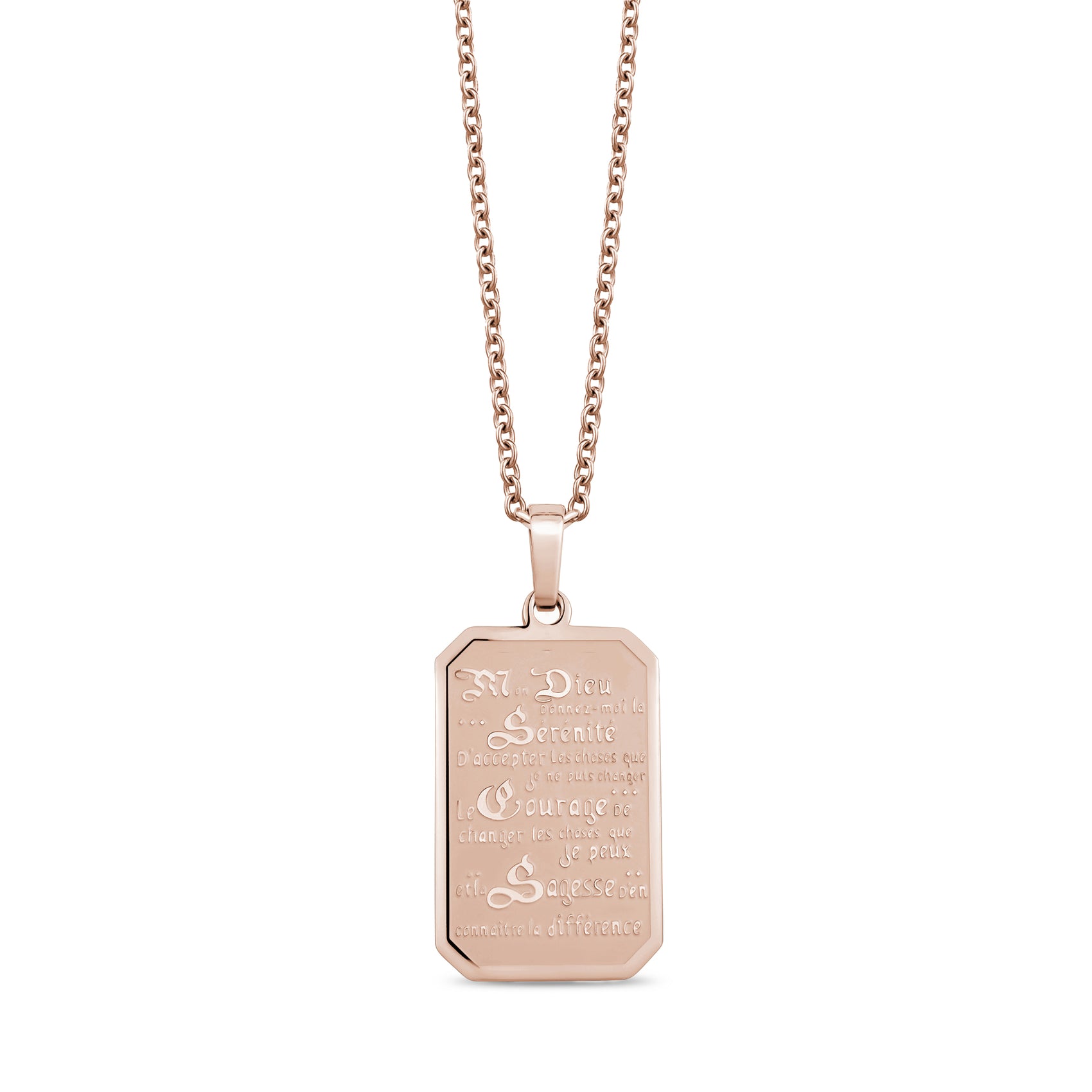 Serenity Prayer Dog Tag - Men Pendant - The Steel Shop