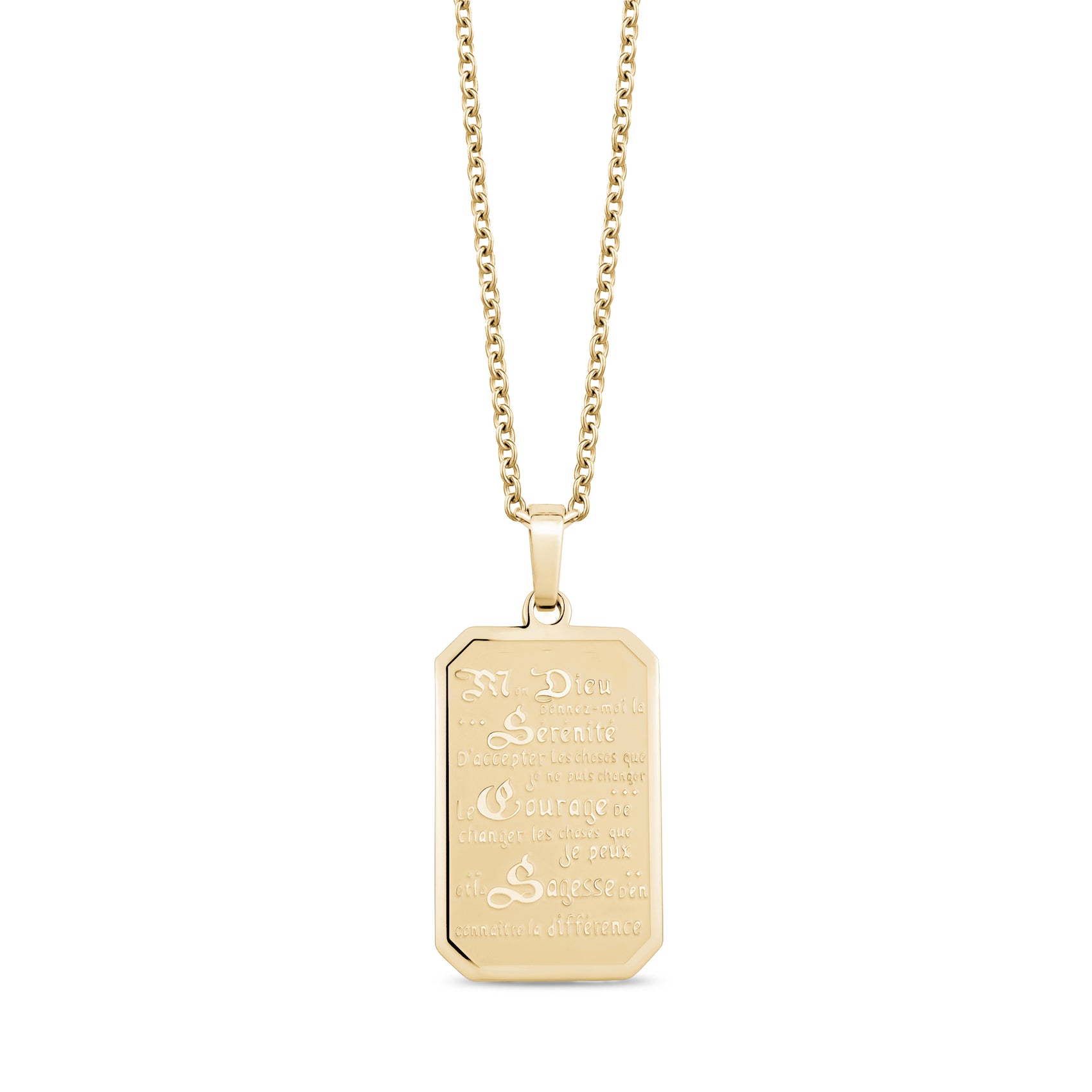 Serenity Prayer Dog Tag - Men Pendant - The Steel Shop