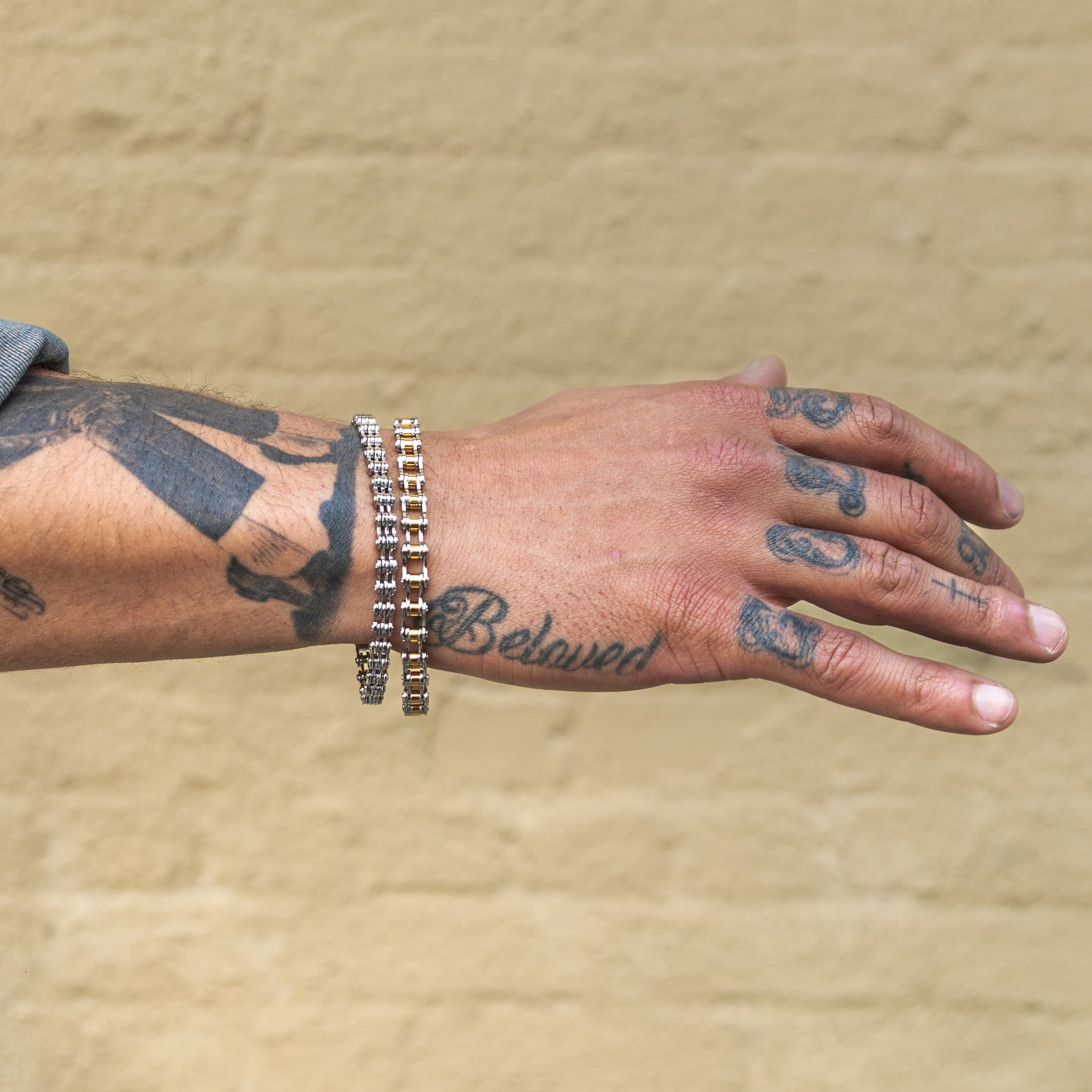 Dual Tone Rider Bracelet - Mens Steel Bracelets - The Steel Shop