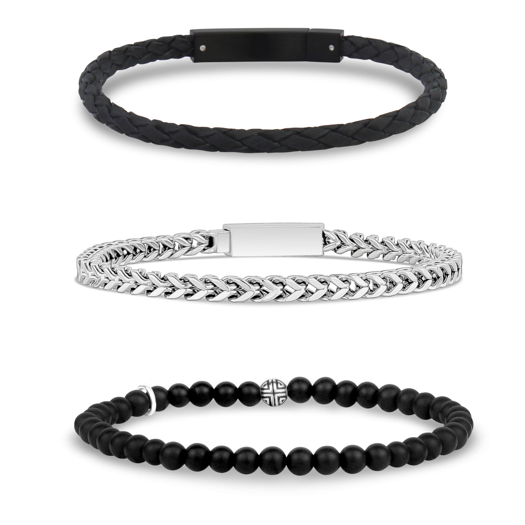 The Dark Knight Stack | 4MM - Bracelet Stacks - The Steel Shop