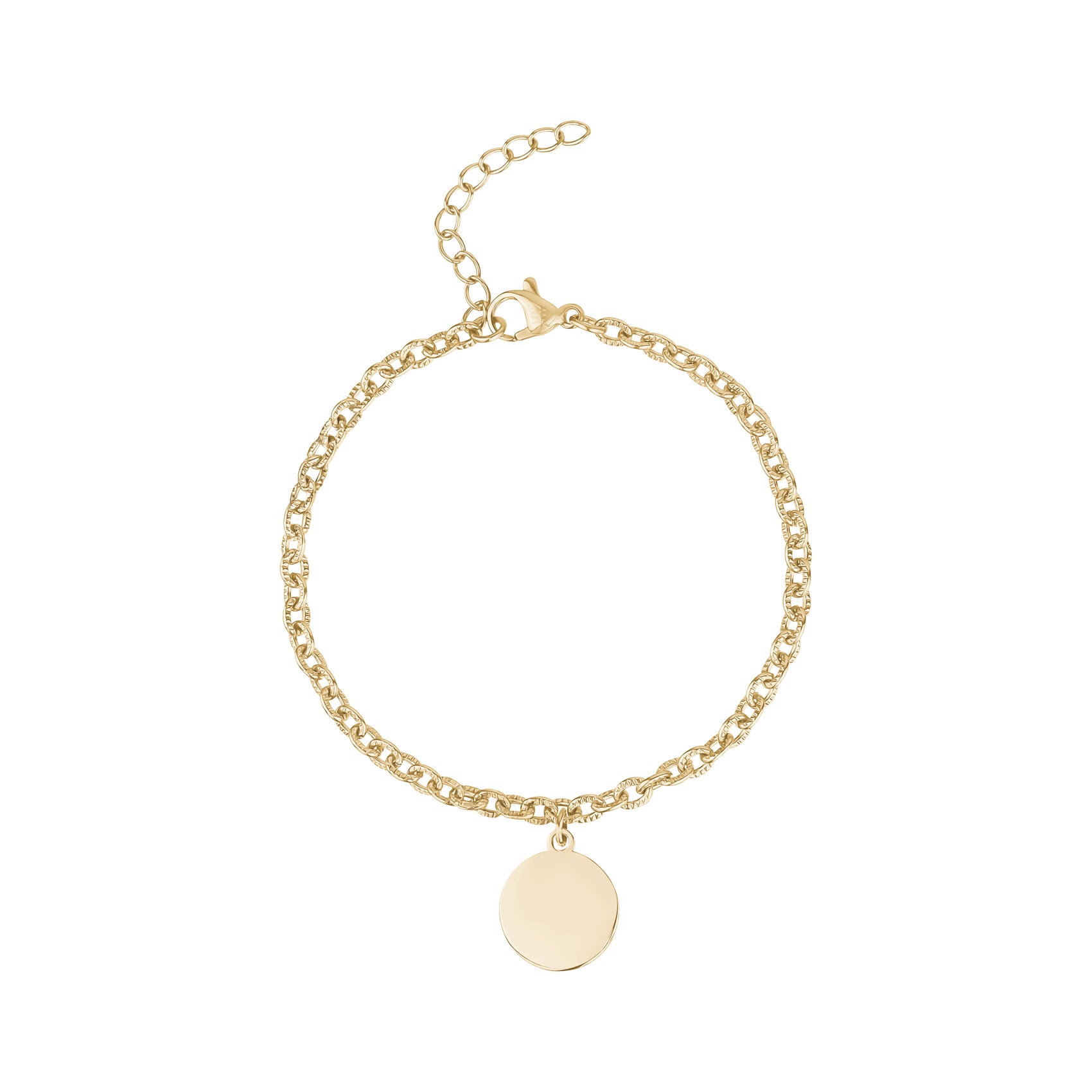Minimal Round Charm Bracelet - Women Bracelet - The Steel Shop