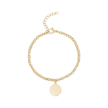 Minimal Round Charm Bracelet - Women Bracelet - The Steel Shop