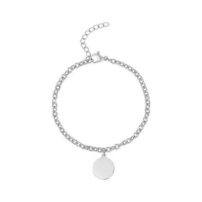 Minimal Round Charm Bracelet - Women Bracelet - The Steel Shop