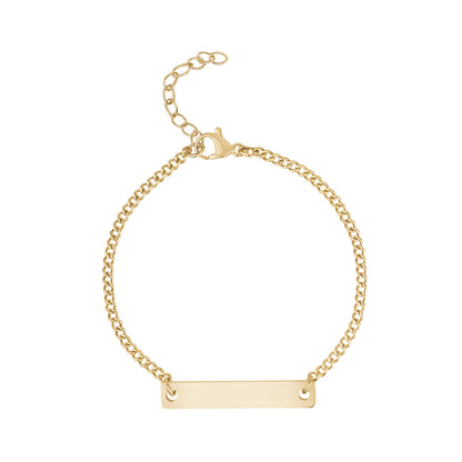 Minimal Bar ID Bracelet - Women Bracelet - The Steel Shop