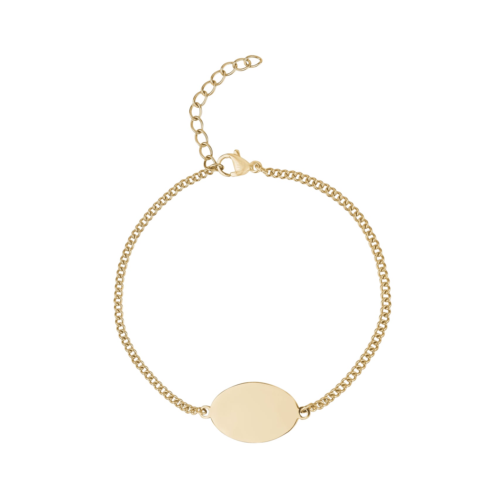 Minimal Oval ID Bracelet - Women Bracelet - The Steel Shop