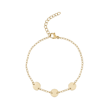 Minimal Triple Disc Bracelet - Women Bracelet - The Steel Shop