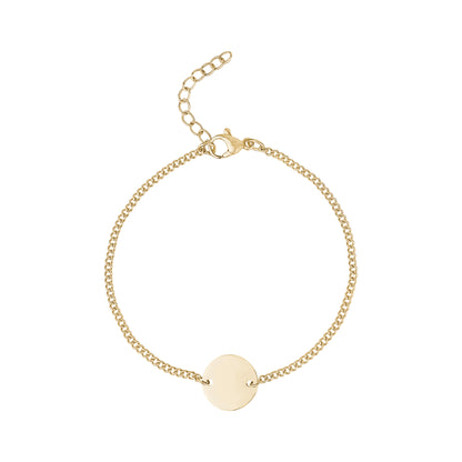 Minimal Round ID Bracelet - Women Bracelet - The Steel Shop