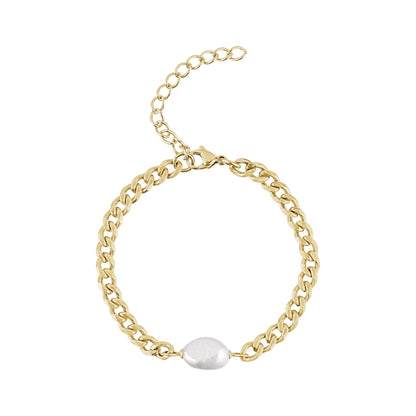 Freshwater Pearl Chain Bracelet - Women Bracelet - The Steel Shop