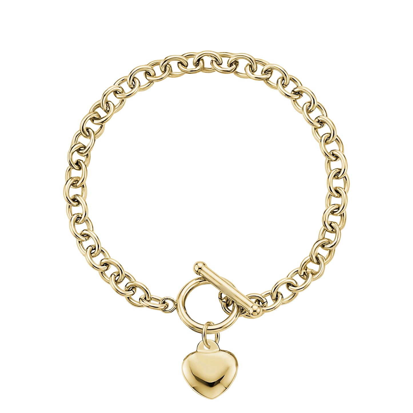 Toggle Heart Chain Bracelet