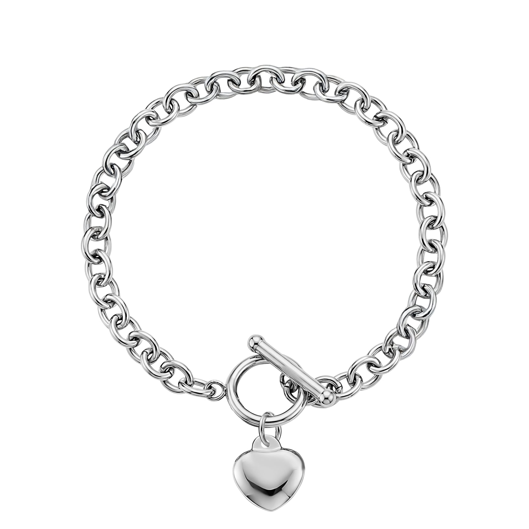 Toggle Heart Chain Bracelet