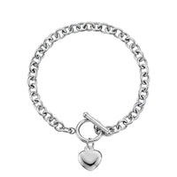 Toggle Heart Chain Bracelet