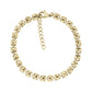 Gold sculpted link stainless steel women's bracelet with adjustable clasp