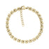 Gold sculpted link stainless steel women&
