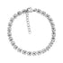 Silver sculpted link stainless steel women&