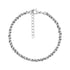 Silver stainless steel infinity twist bracelet with lobster clasp and adjustable chain extension