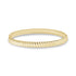 Gold fluted bangle bracelet with 6mm width and ribbed design, inner diameter 50x60mm