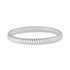 Silver fluted bangle bracelet with 6mm width and ribbed design, inner diameter 50x60mm