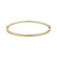 Back view of gold-tone stainless steel bangle showing smooth polished finish and clasp