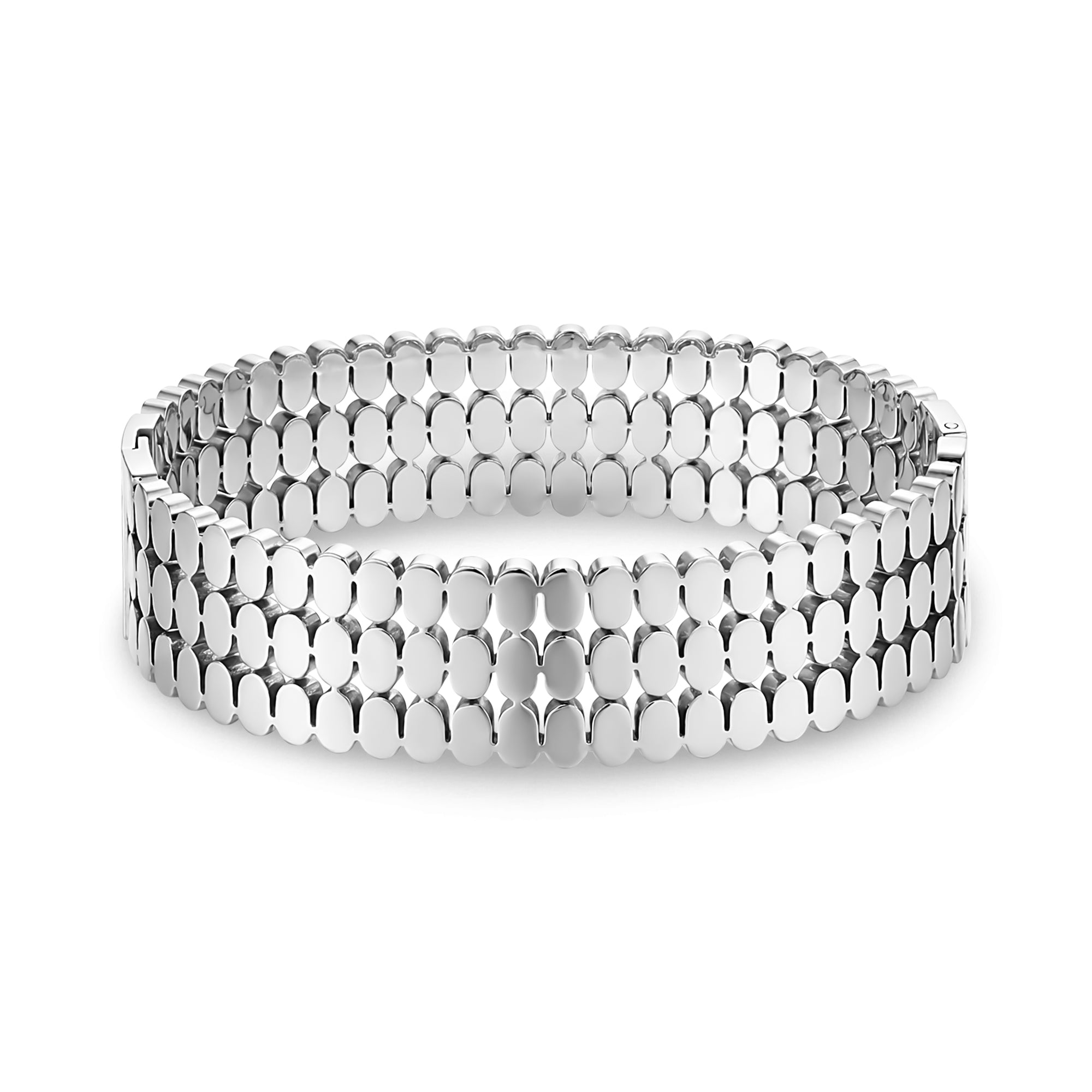 Polished Tile Link Bangle Stainless Steel Bracelet – The Steel Shop
