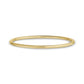 Gold polished solid cuff bangle bracelet for women, slim 3mm width with shiny finish