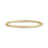 Gold polished solid cuff bangle bracelet for women, slim 3mm width with shiny finish