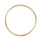 Top view of gold polished solid cuff bangle highlighting smooth round design