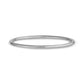 Silver polished solid cuff bangle bracelet for women, 3mm wide with smooth finish